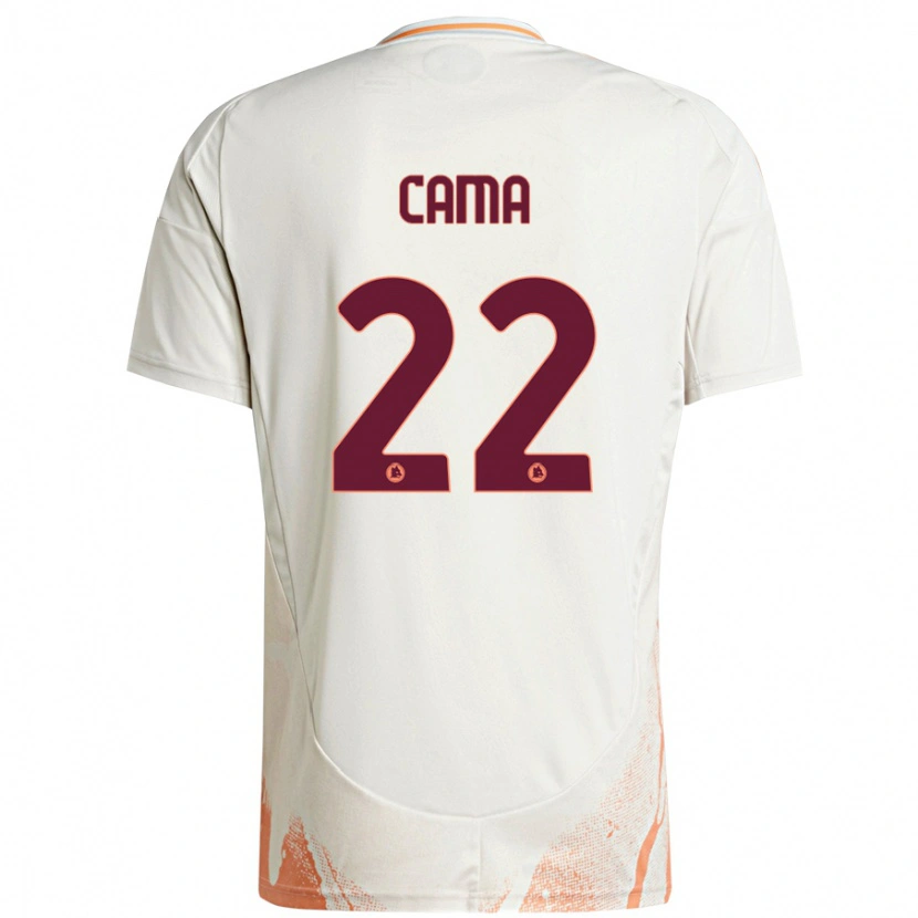 Danxen Mann Cristian Cama #22 Kremhvit Oransje Bortetrøye Drakt Trøye 2024/25 Skjorter T-Skjorte