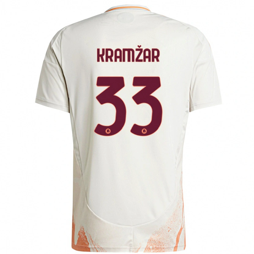 Danxen Mann Zara Kramžar #33 Kremhvit Oransje Bortetrøye Drakt Trøye 2024/25 Skjorter T-Skjorte