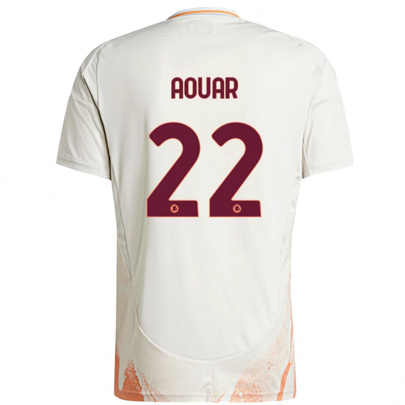 Danxen Mann Houssem Aouar #22 Kremhvit Oransje Bortetrøye Drakt Trøye 2024/25 Skjorter T-Skjorte