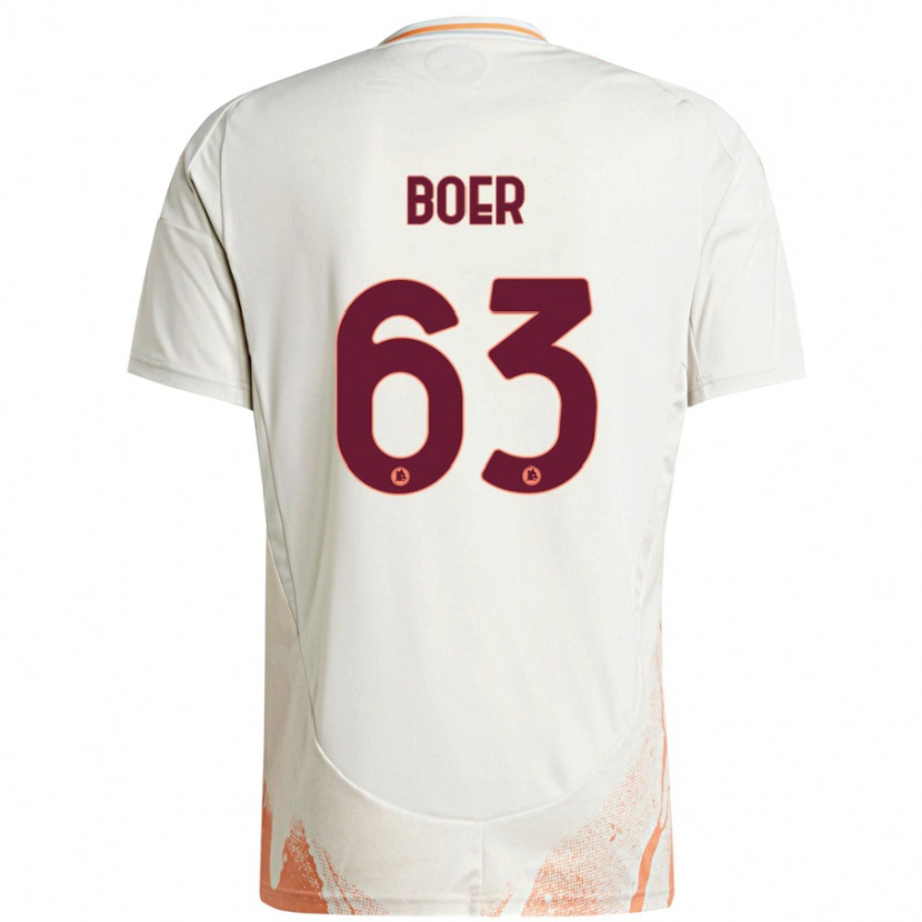 Danxen Mann Pietro Boer #63 Kremhvit Oransje Bortetrøye Drakt Trøye 2024/25 Skjorter T-Skjorte