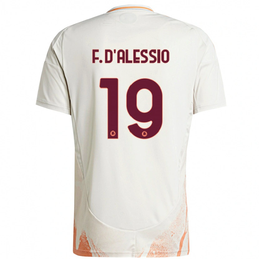 Danxen Mann Francesco D'alessio #19 Kremhvit Oransje Bortetrøye Drakt Trøye 2024/25 Skjorter T-Skjorte