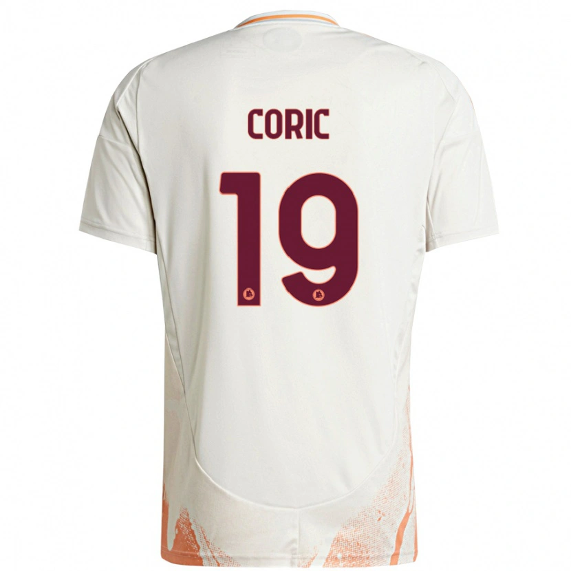 Danxen Mann Ante Coric #19 Kremhvit Oransje Bortetrøye Drakt Trøye 2024/25 Skjorter T-Skjorte