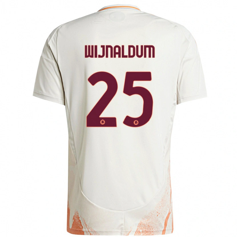 Danxen Mann Georginio Wijnaldum #25 Kremhvit Oransje Bortetrøye Drakt Trøye 2024/25 Skjorter T-Skjorte
