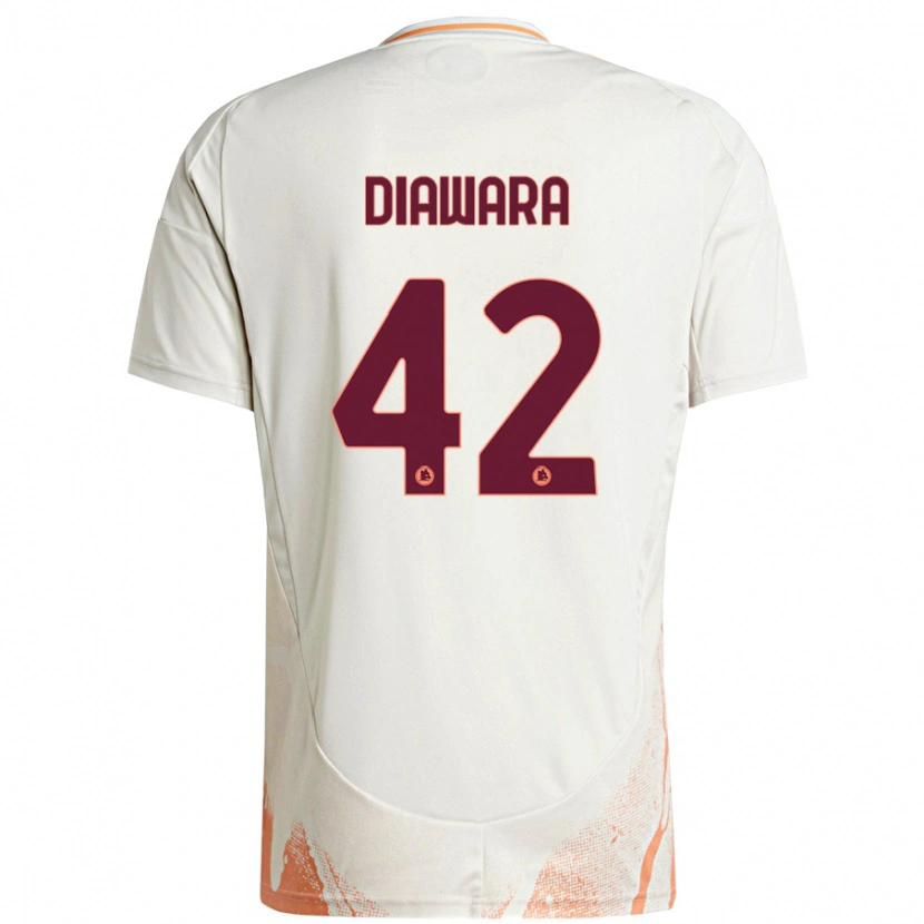 Danxen Mann Amadou Diawara #42 Kremhvit Oransje Bortetrøye Drakt Trøye 2024/25 Skjorter T-Skjorte