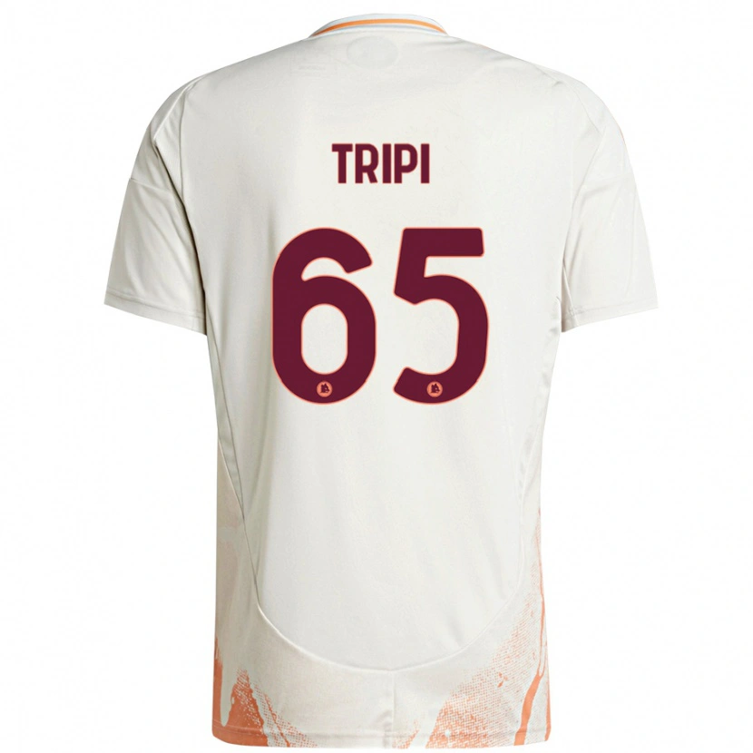 Danxen Mann Filippo Tripi #65 Kremhvit Oransje Bortetrøye Drakt Trøye 2024/25 Skjorter T-Skjorte