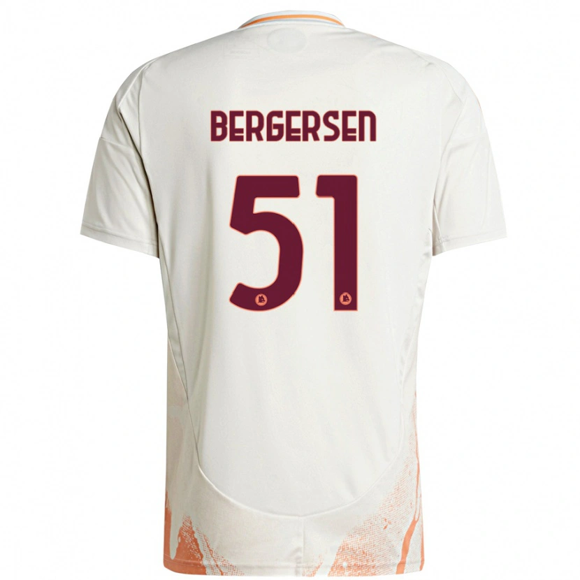 Danxen Mann Mina Bergersen #51 Kremhvit Oransje Bortetrøye Drakt Trøye 2024/25 Skjorter T-Skjorte