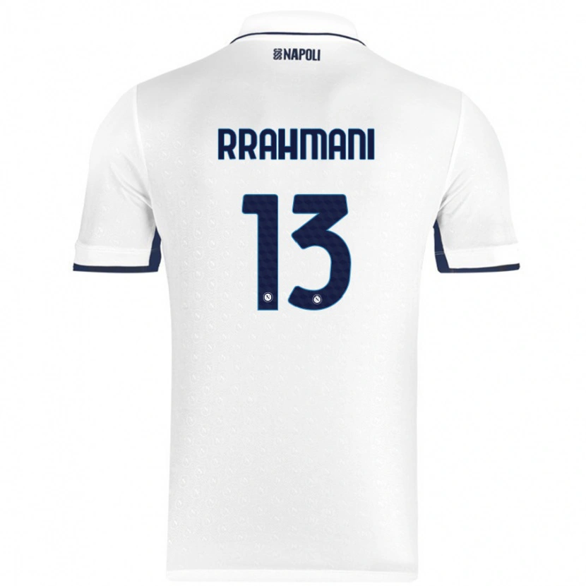 Danxen Mann Amir Rrahmani #13 Hvit Kongeblå Bortetrøye Drakt Trøye 2024/25 Skjorter T-Skjorte