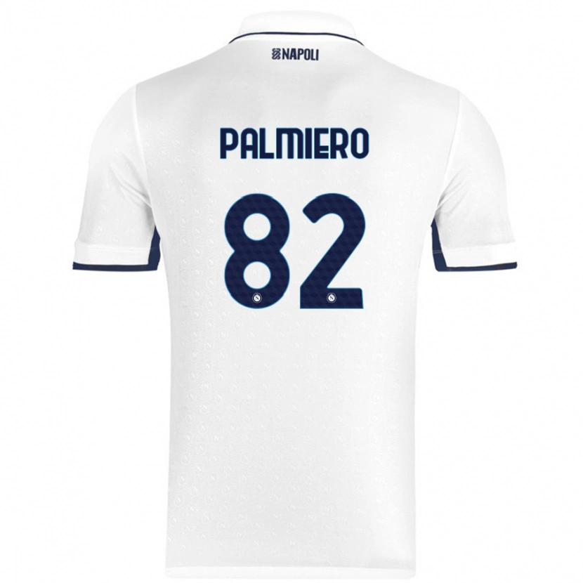 Danxen Mann Luca Palmiero #82 Hvit Kongeblå Bortetrøye Drakt Trøye 2024/25 Skjorter T-Skjorte