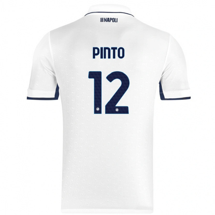 Danxen Mann Ciro Pinto #12 Hvit Kongeblå Bortetrøye Drakt Trøye 2024/25 Skjorter T-Skjorte