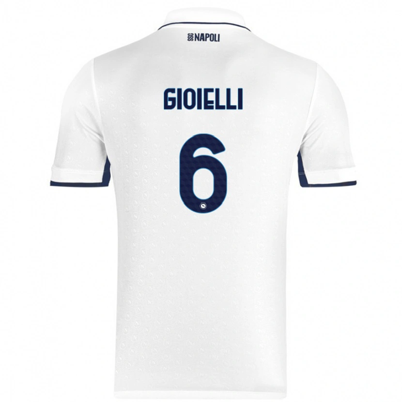 Danxen Mann Francesco Pio Gioielli #6 Hvit Kongeblå Bortetrøye Drakt Trøye 2024/25 Skjorter T-Skjorte