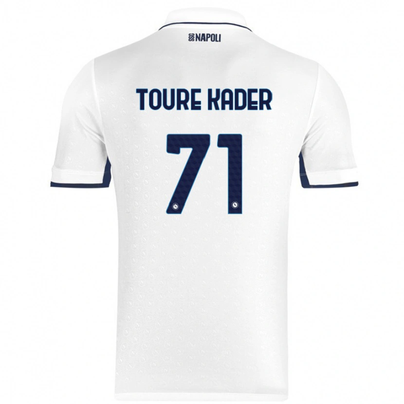 Danxen Mann Aziz Toure Kader #71 Hvit Kongeblå Bortetrøye Drakt Trøye 2024/25 Skjorter T-Skjorte