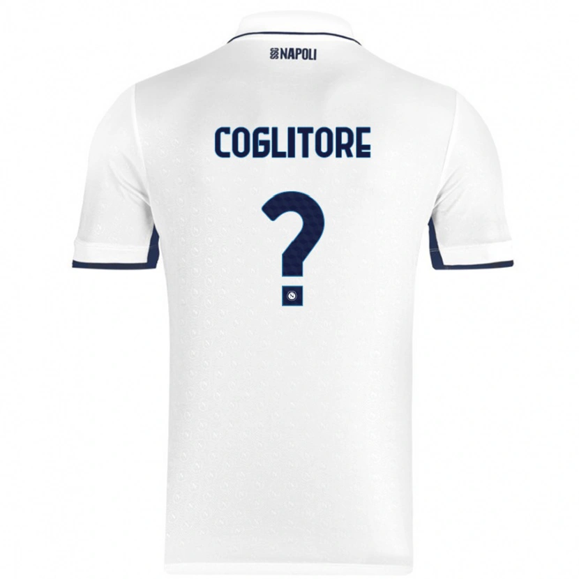 Danxen Mann Matteo Coglitore #0 Hvit Kongeblå Bortetrøye Drakt Trøye 2024/25 Skjorter T-Skjorte