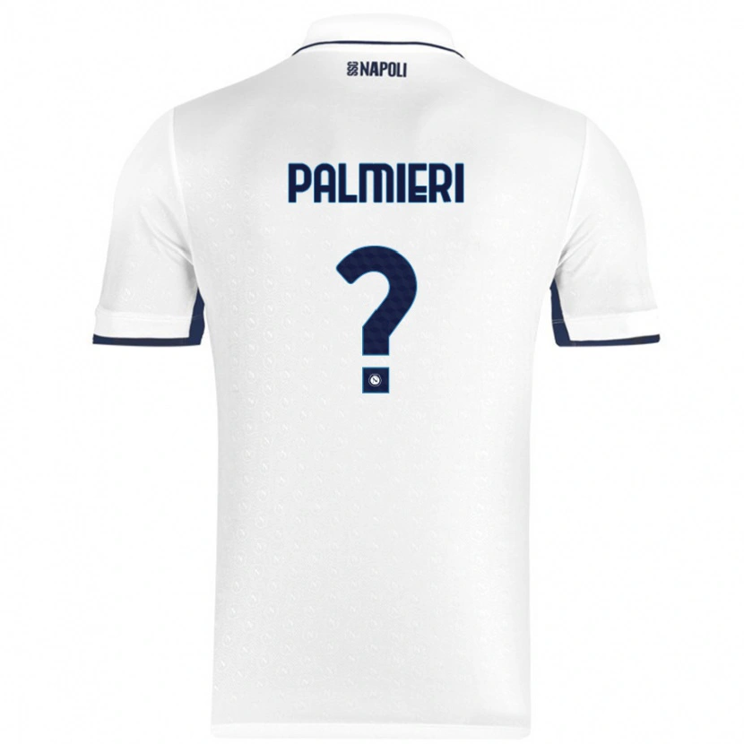 Danxen Mann Ciro Palmieri #0 Hvit Kongeblå Bortetrøye Drakt Trøye 2024/25 Skjorter T-Skjorte
