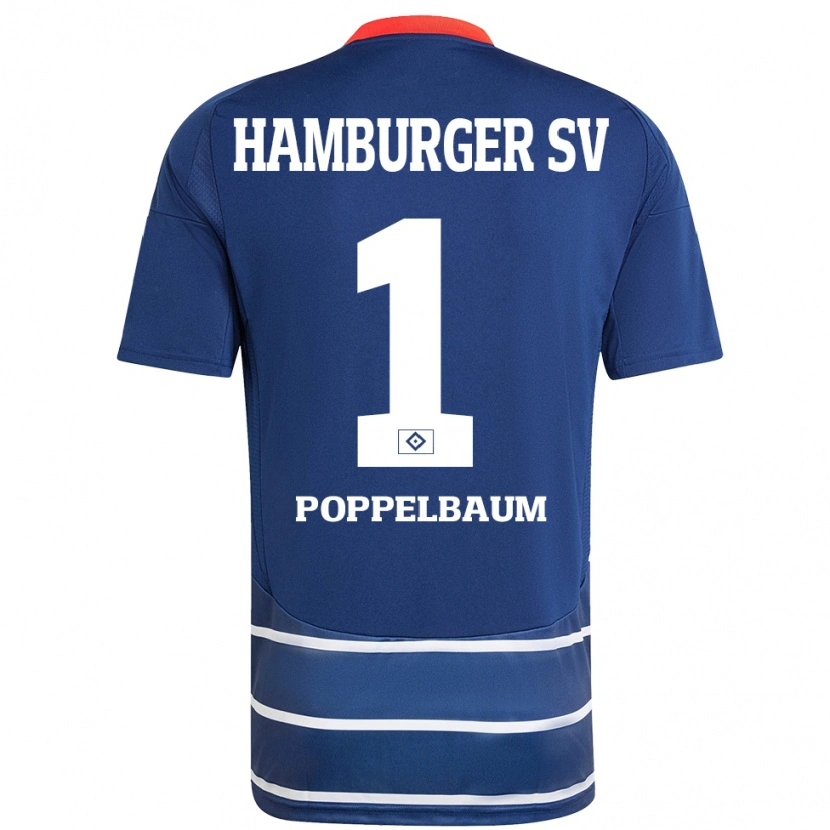 Danxen Mann Colin Poppelbaum #1 Mørkeblått Bortetrøye Drakt Trøye 2024/25 Skjorter T-Skjorte