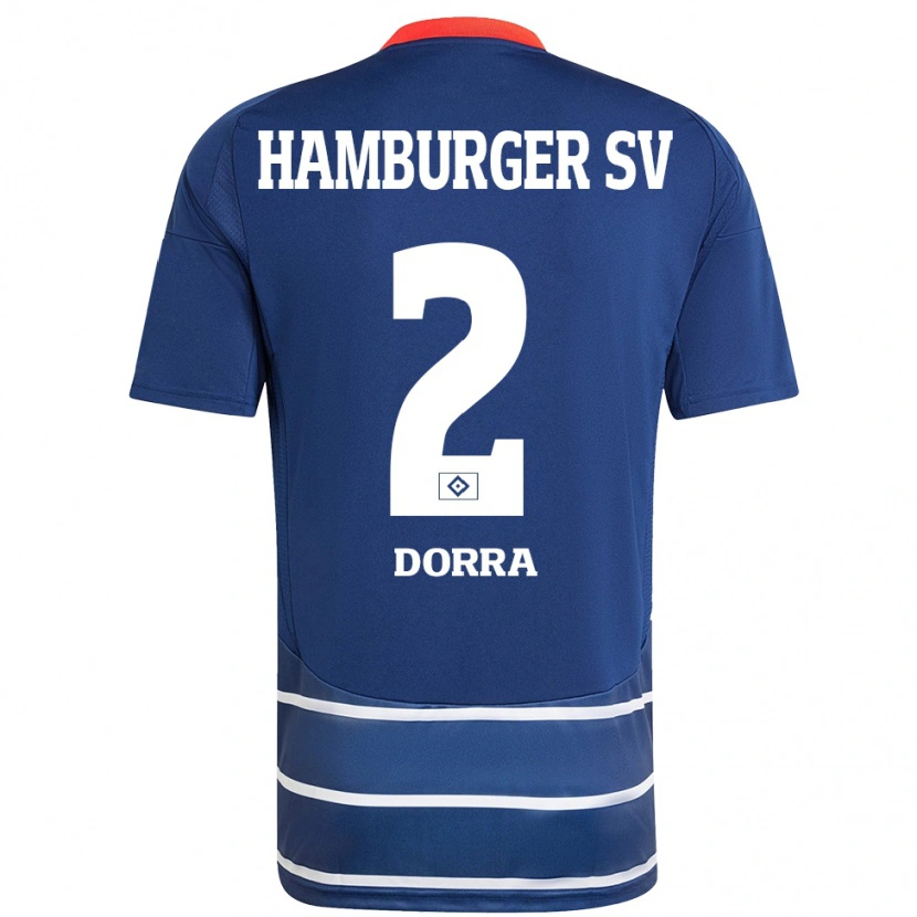 Danxen Mann Raphael Dorra #2 Mørkeblått Bortetrøye Drakt Trøye 2024/25 Skjorter T-Skjorte