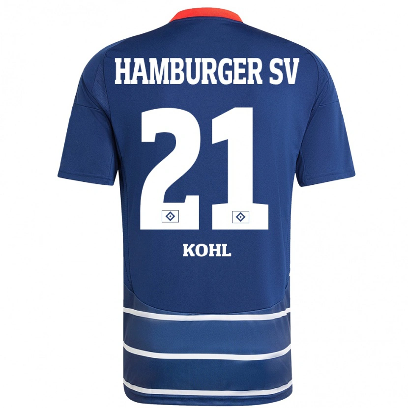 Danxen Mann Ohene Köhl #21 Mørkeblått Bortetrøye Drakt Trøye 2024/25 Skjorter T-Skjorte