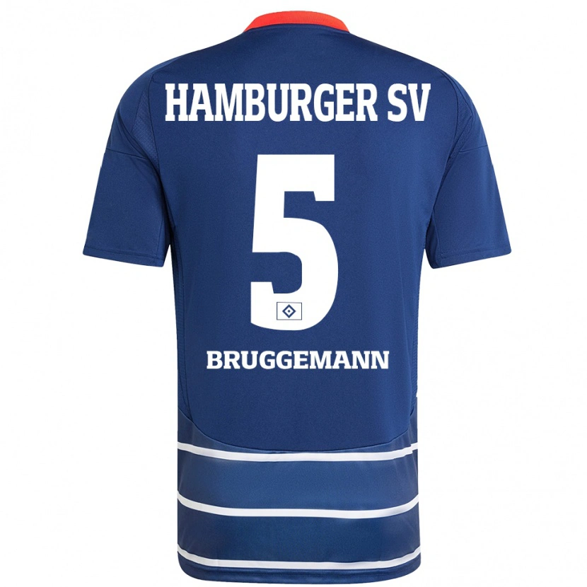 Danxen Mann Nina Brüggemann #5 Mørkeblått Bortetrøye Drakt Trøye 2024/25 Skjorter T-Skjorte