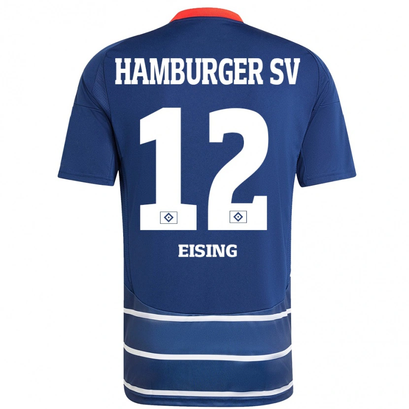 Danxen Mann Luis Eising #12 Mørkeblått Bortetrøye Drakt Trøye 2024/25 Skjorter T-Skjorte