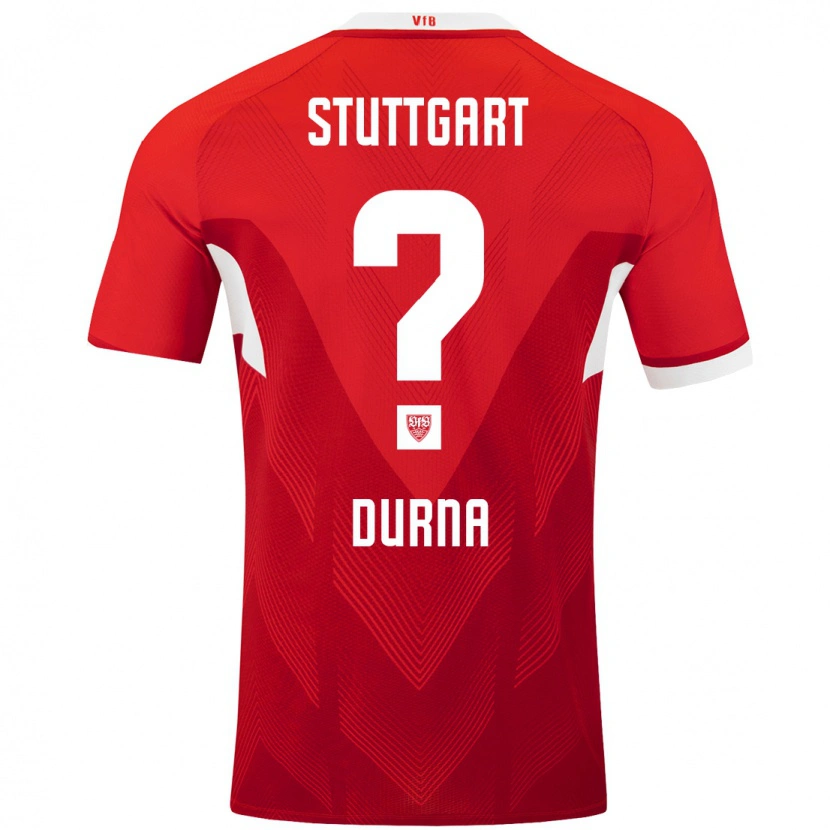 Danxen Mann Tuncay Durna #0 Rød Hvit Bortetrøye Drakt Trøye 2024/25 Skjorter T-Skjorte