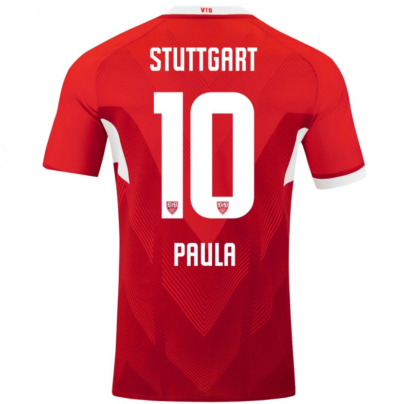 Danxen Mann Raul Paula #10 Rød Hvit Bortetrøye Drakt Trøye 2024/25 Skjorter T-Skjorte