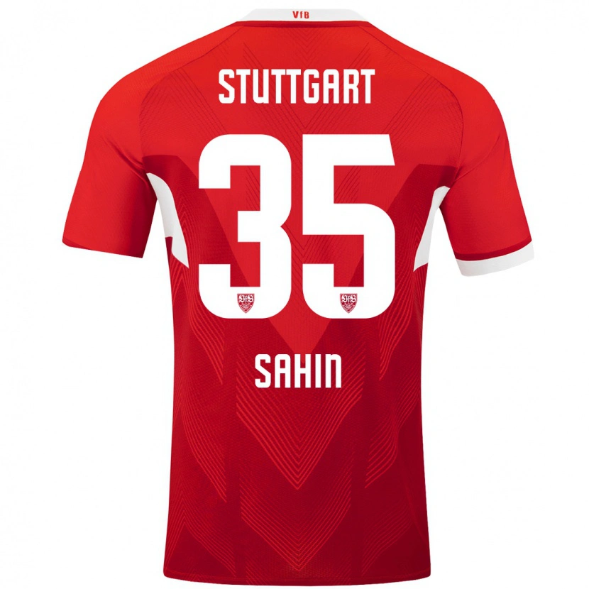 Danxen Mann Mehmet Sahin #35 Rød Hvit Bortetrøye Drakt Trøye 2024/25 Skjorter T-Skjorte