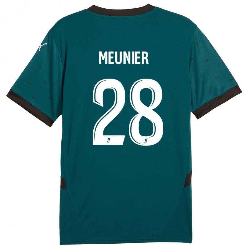 Danxen Mann Jennifer Meunier #28 Mørkegrønn Bortetrøye Drakt Trøye 2024/25 Skjorter T-Skjorte