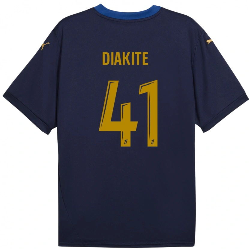 Danxen Mann Ibrahim Diakité #41 Marine Gull Bortetrøye Drakt Trøye 2024/25 Skjorter T-Skjorte