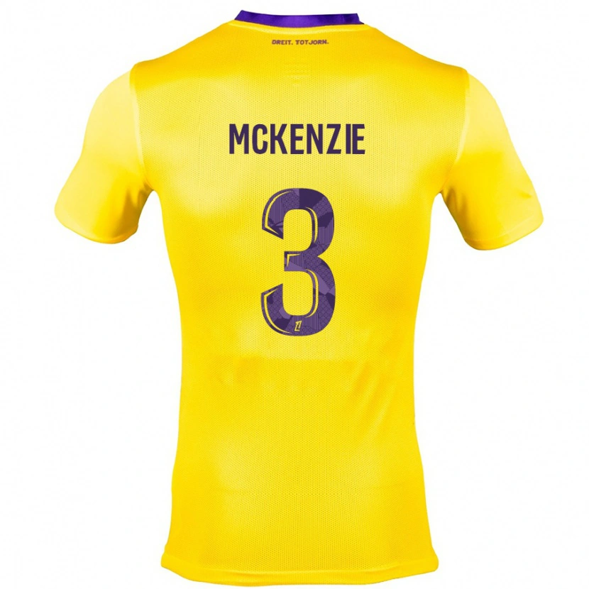 Danxen Mann Mark Mckenzie #3 Gul Lilla Bortetrøye Drakt Trøye 2024/25 Skjorter T-Skjorte