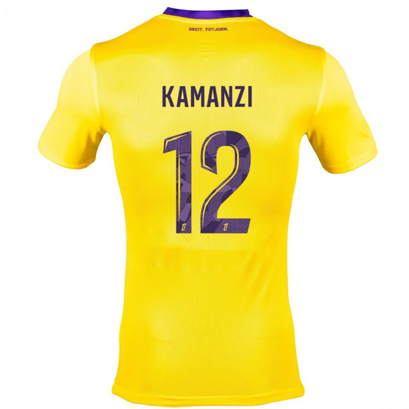 Danxen Mann Warren Kamanzi #12 Gul Lilla Bortetrøye Drakt Trøye 2024/25 Skjorter T-Skjorte