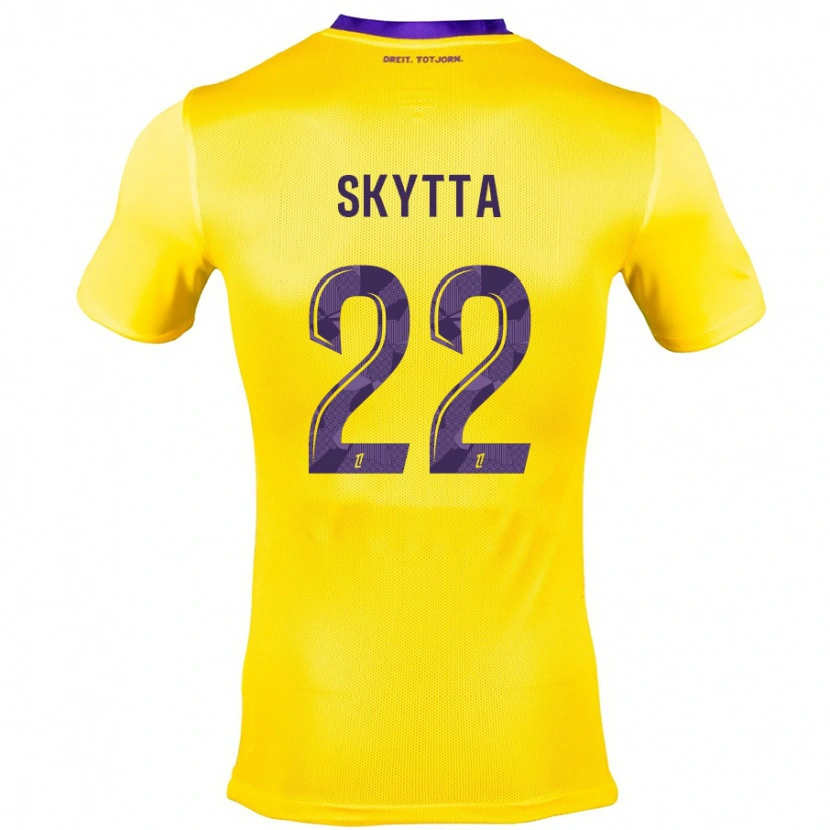 Danxen Mann Naatan Skyttä #22 Gul Lilla Bortetrøye Drakt Trøye 2024/25 Skjorter T-Skjorte