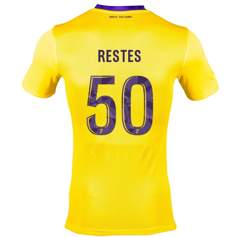 Danxen Mann Guillaume Restes #50 Gul Lilla Bortetrøye Drakt Trøye 2024/25 Skjorter T-Skjorte