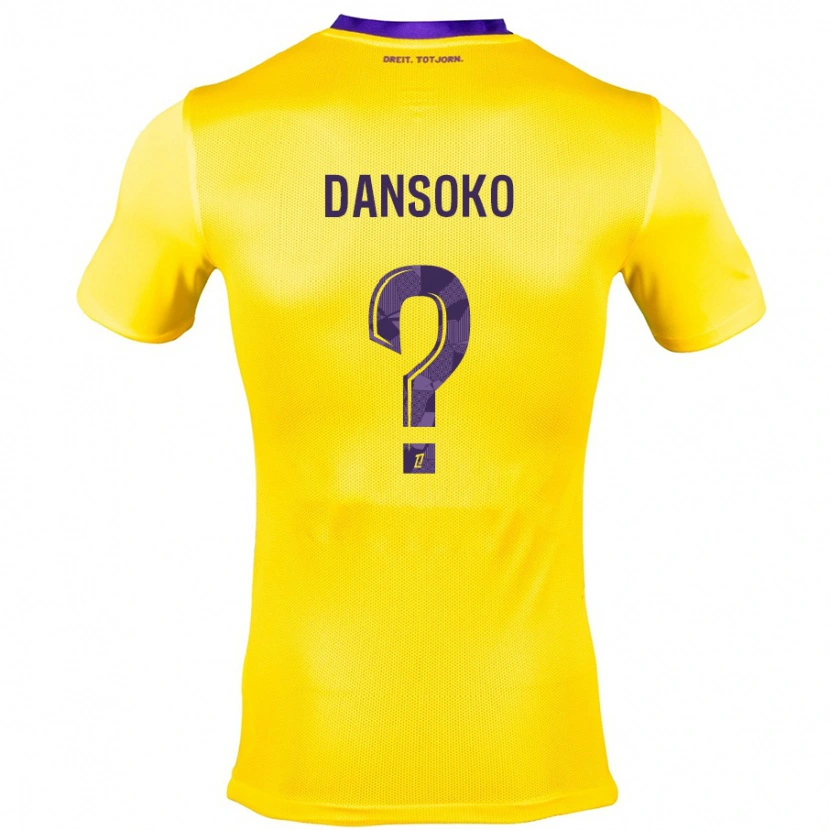 Danxen Mann Mohamed Dansoko #0 Gul Lilla Bortetrøye Drakt Trøye 2024/25 Skjorter T-Skjorte