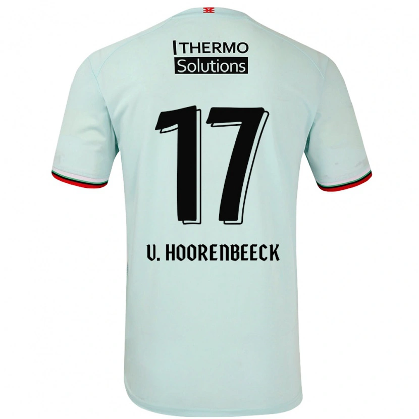 Danxen Mann Alec Van Hoorenbeeck #17 Lysegrønn Bortetrøye Drakt Trøye 2024/25 Skjorter T-Skjorte