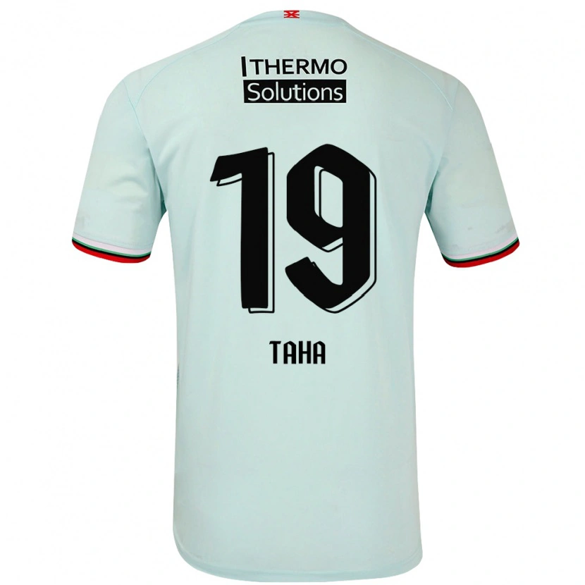 Danxen Mann Younes Taha #19 Lysegrønn Bortetrøye Drakt Trøye 2024/25 Skjorter T-Skjorte