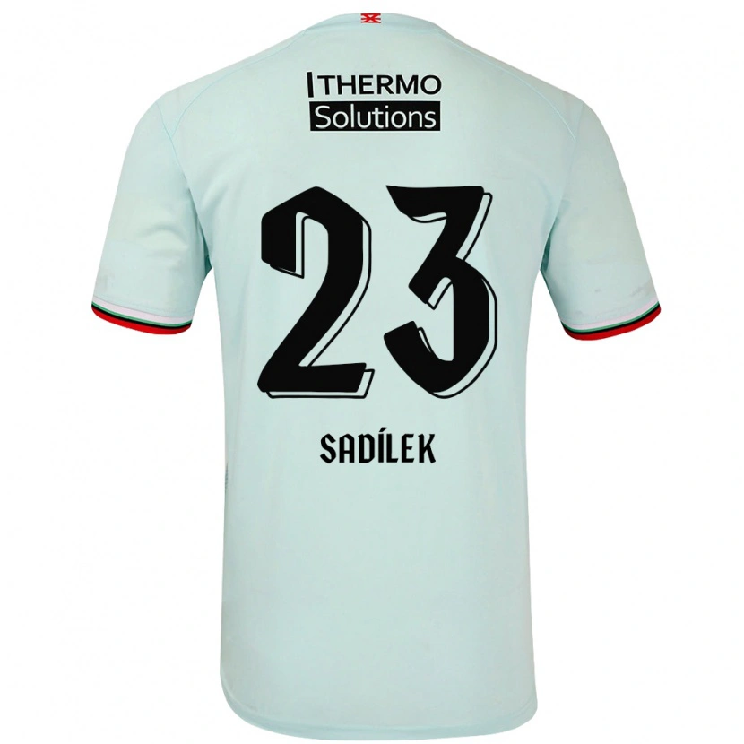 Danxen Mann Michal Sadílek #23 Lysegrønn Bortetrøye Drakt Trøye 2024/25 Skjorter T-Skjorte