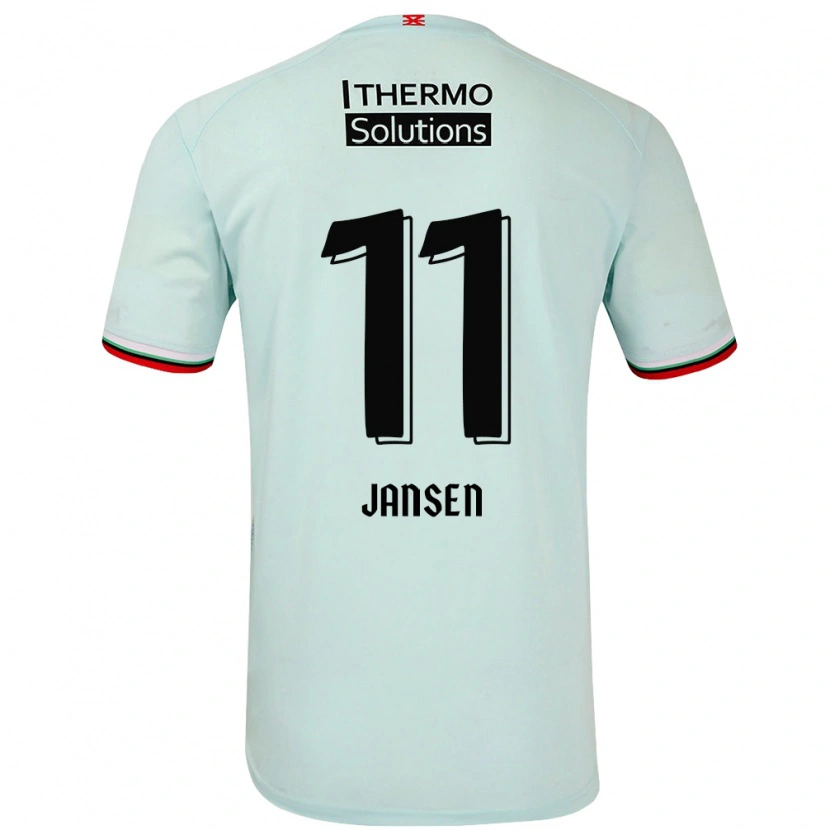 Danxen Mann Renate Jansen #11 Lysegrønn Bortetrøye Drakt Trøye 2024/25 Skjorter T-Skjorte