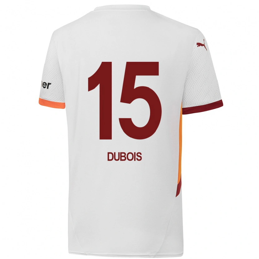 Danxen Mann Léo Dubois #15 Hvit Gul Rød Bortetrøye Drakt Trøye 2024/25 Skjorter T-Skjorte