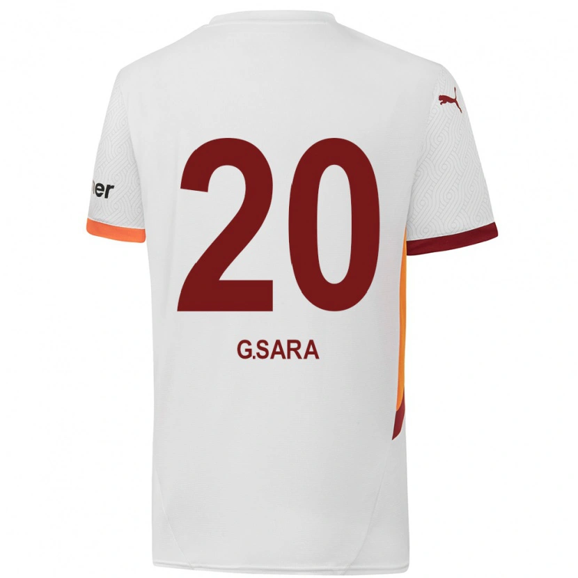 Danxen Mann Gabriel Sara #20 Hvit Gul Rød Bortetrøye Drakt Trøye 2024/25 Skjorter T-Skjorte