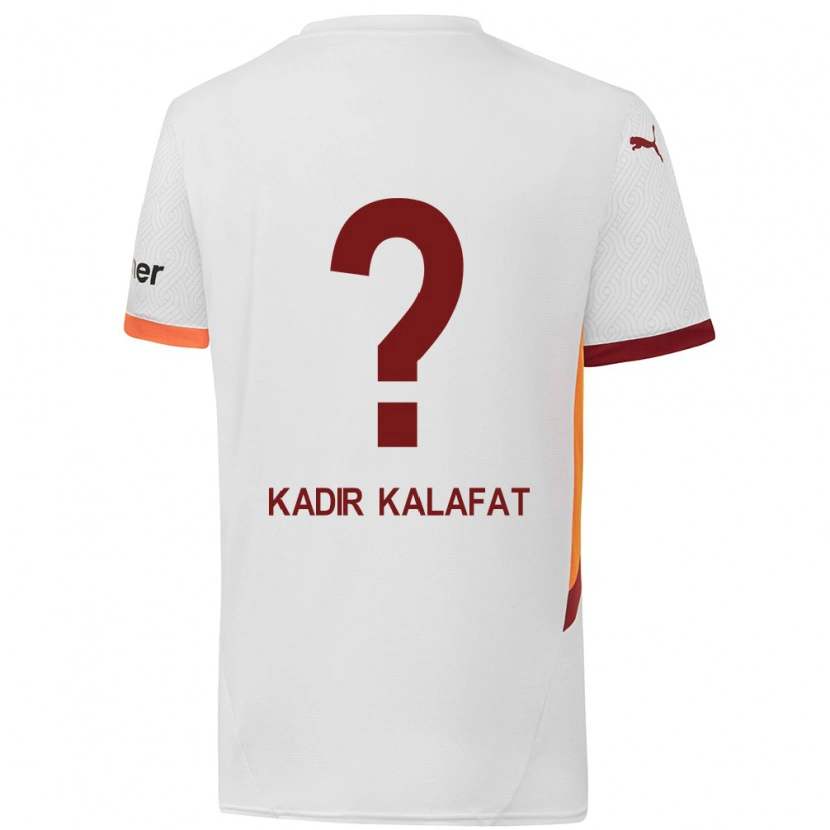 Danxen Mann İsmail Kadir Kalafat #0 Hvit Gul Rød Bortetrøye Drakt Trøye 2024/25 Skjorter T-Skjorte