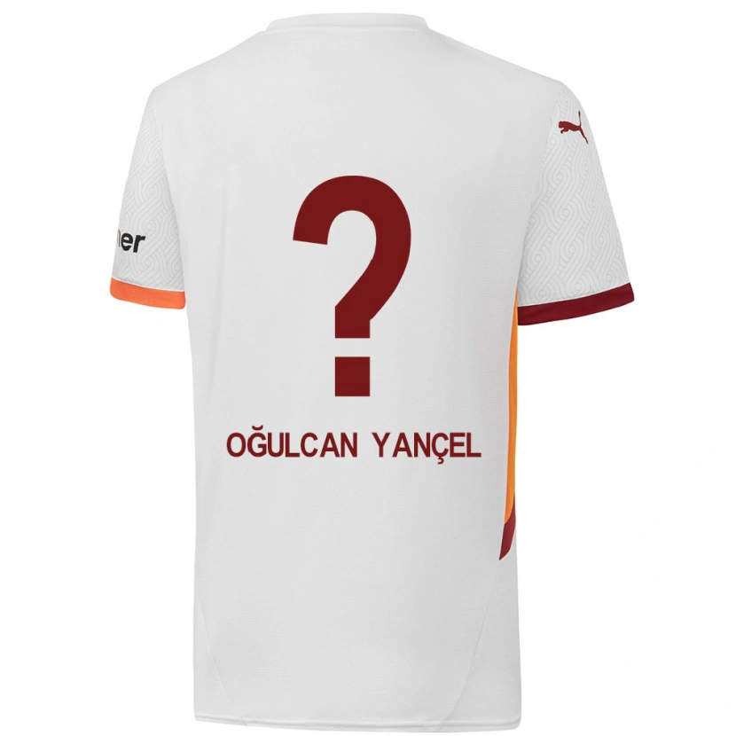 Danxen Mann Necati Oğulcan Yançel #0 Hvit Gul Rød Bortetrøye Drakt Trøye 2024/25 Skjorter T-Skjorte