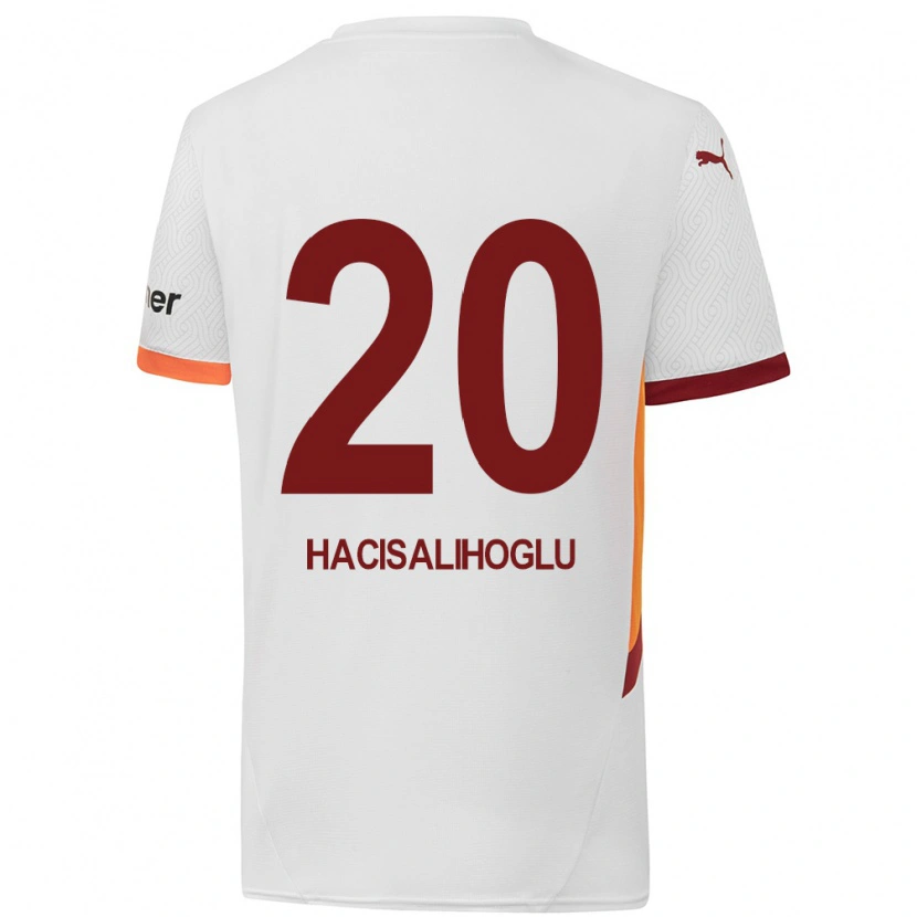 Danxen Mann Arda Hacısalihoğlu #20 Hvit Gul Rød Bortetrøye Drakt Trøye 2024/25 Skjorter T-Skjorte