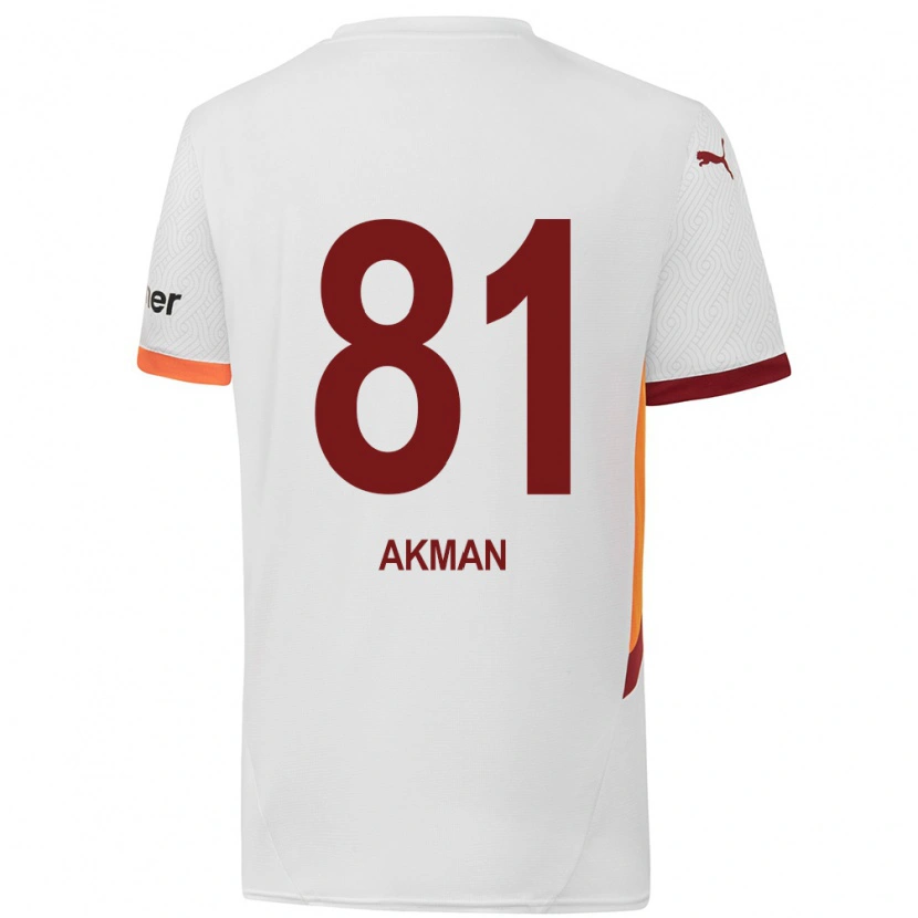 Danxen Mann Hamza Akman #81 Hvit Gul Rød Bortetrøye Drakt Trøye 2024/25 Skjorter T-Skjorte