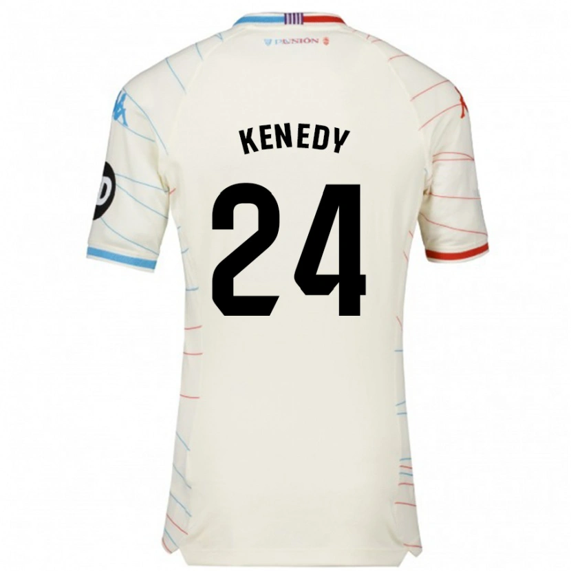 Danxen Mann Kenedy #24 Hvit Rød Blå Bortetrøye Drakt Trøye 2024/25 Skjorter T-Skjorte