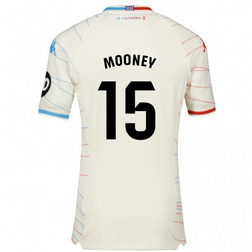 Danxen Mann Fionn Mooney #15 Hvit Rød Blå Bortetrøye Drakt Trøye 2024/25 Skjorter T-Skjorte