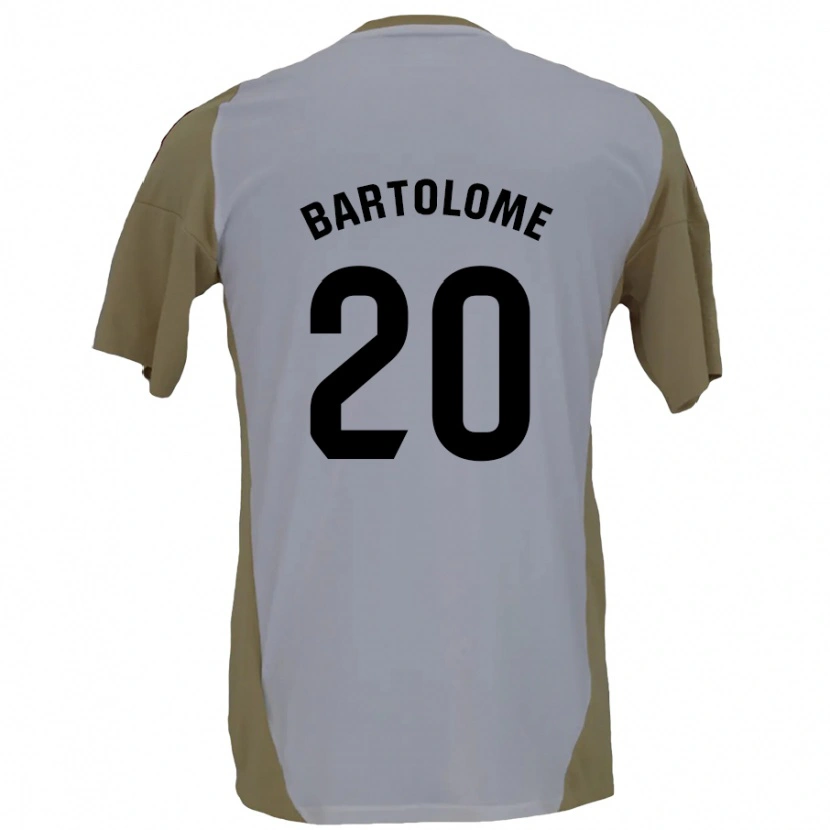 Danxen Mann Diego Bartolomé #20 Brun Hvit Bortetrøye Drakt Trøye 2024/25 Skjorter T-Skjorte