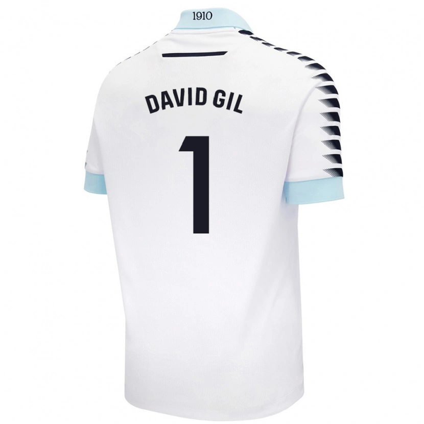 Danxen Mann David Gil #1 Hvit Blå Bortetrøye Drakt Trøye 2024/25 Skjorter T-Skjorte