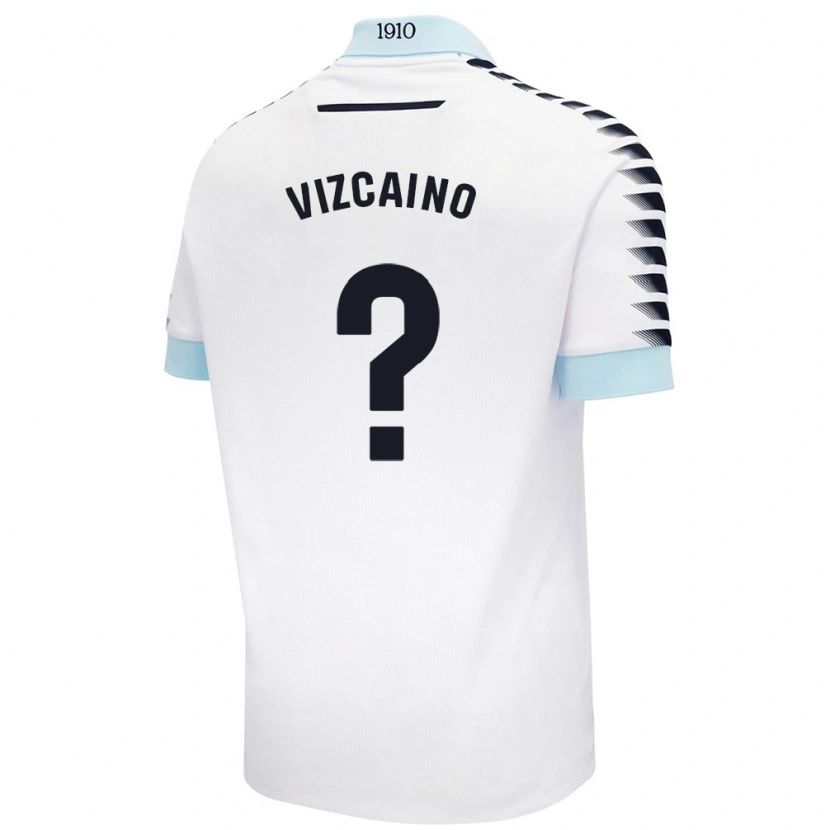 Danxen Mann Nacho Vizcaíno #0 Hvit Blå Bortetrøye Drakt Trøye 2024/25 Skjorter T-Skjorte