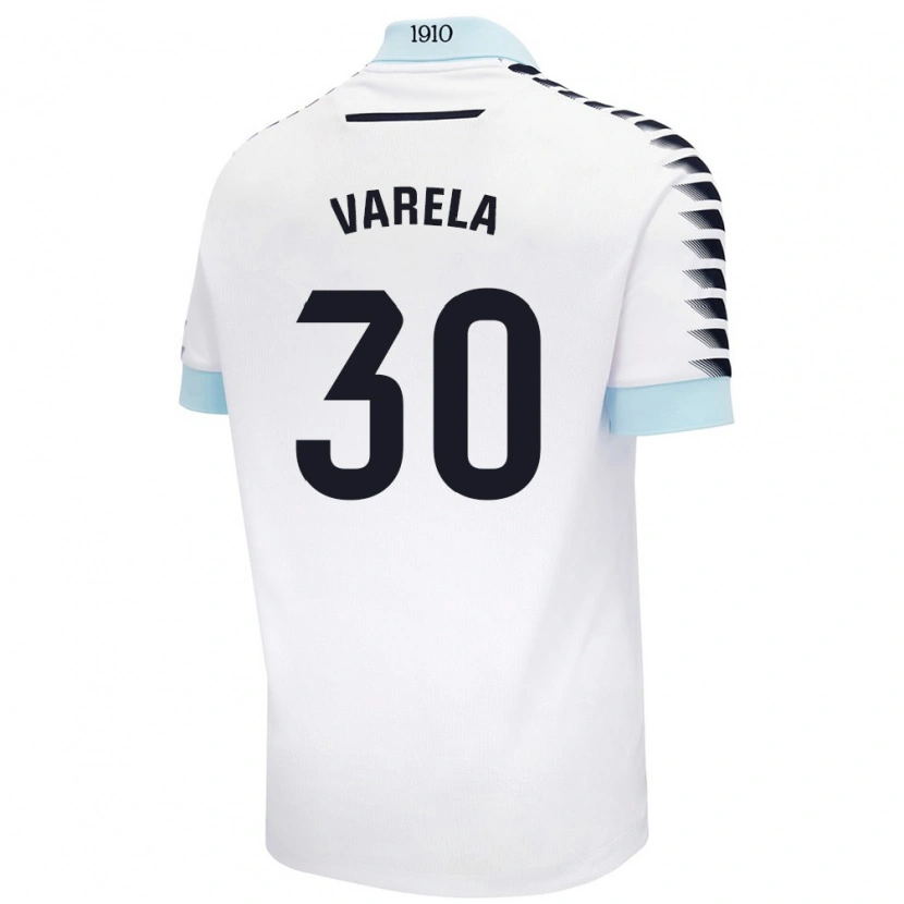 Danxen Mann Brandon Varela #30 Hvit Blå Bortetrøye Drakt Trøye 2024/25 Skjorter T-Skjorte