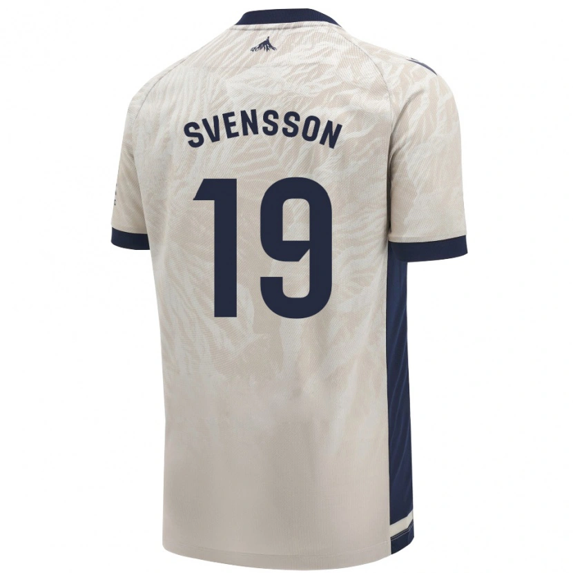Danxen Mann Max Svensson #19 Lys Grå Bortetrøye Drakt Trøye 2024/25 Skjorter T-Skjorte