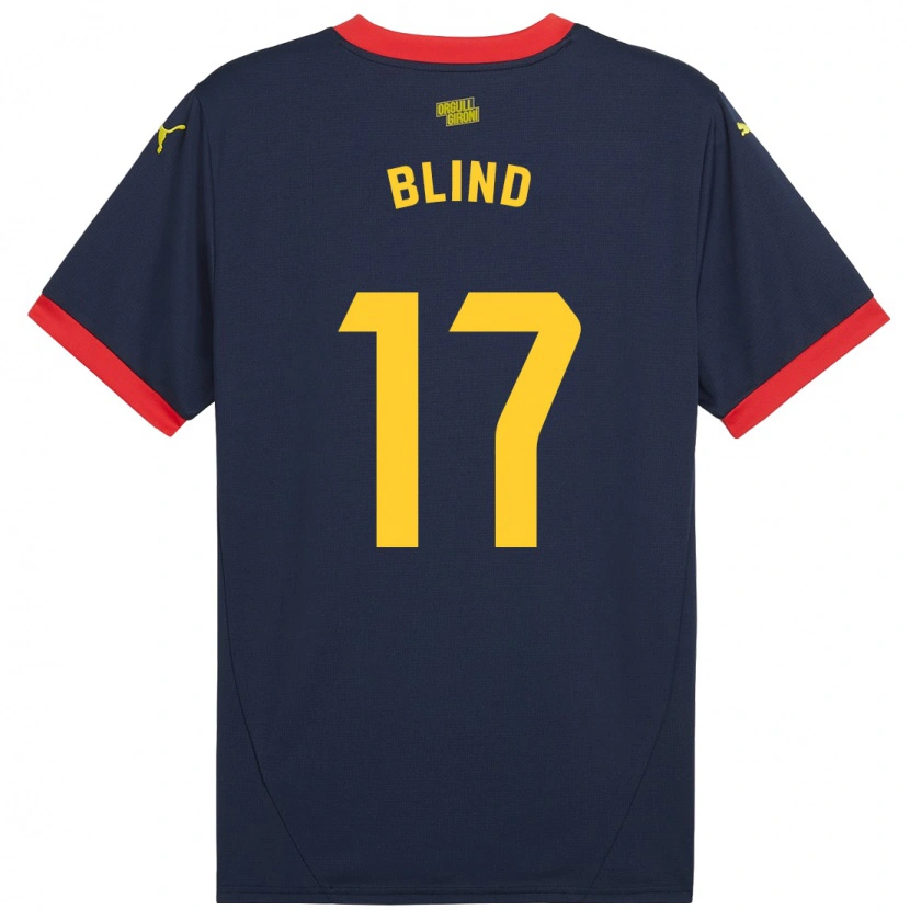 Danxen Mann Daley Blind #17 Marine Rød Bortetrøye Drakt Trøye 2024/25 Skjorter T-Skjorte